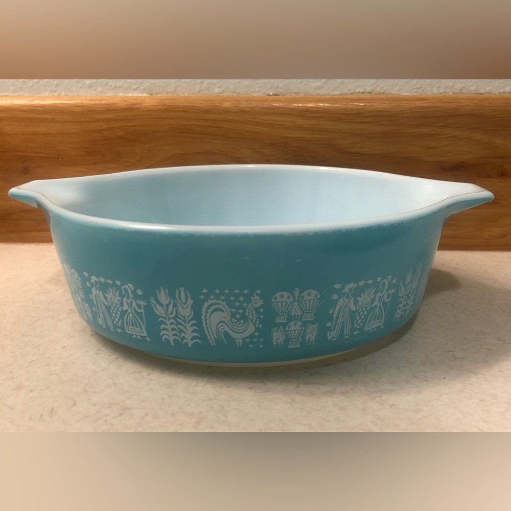 Pyrex 471 Turquoises Amish Butterprint